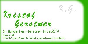 kristof gerstner business card